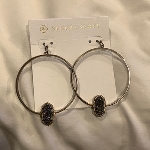 Kendra Scott multi drusy hoops
